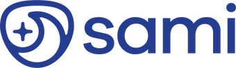 Logo of sami with a blue circular design and 'sami' text.