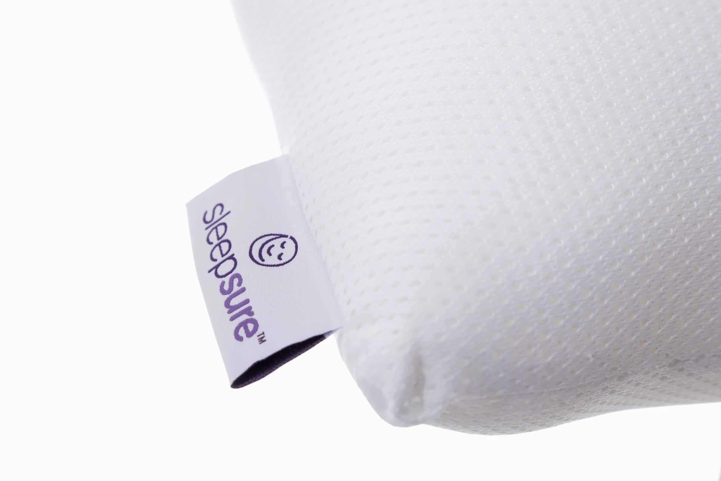 Close up of the materials used in the SleepSure™ Anti-Suffocation pillow.